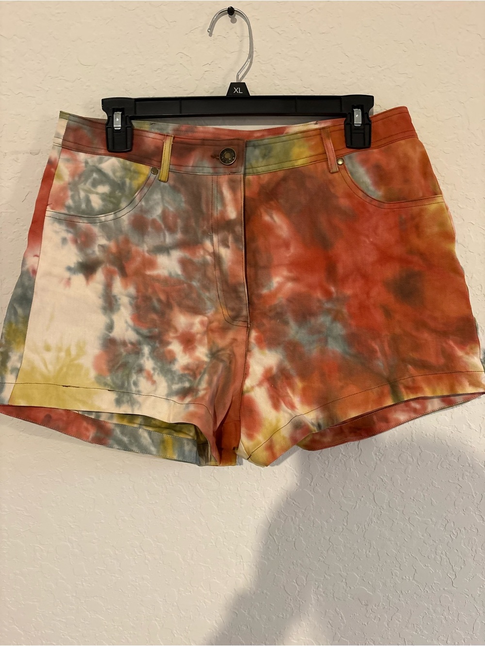 SHEIN Multicolor Tie-Dye Jean Shorts